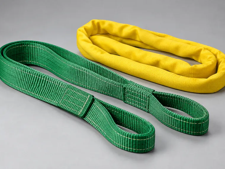 Polyester flat webbing sling, eye & eye, safety factor 5:1