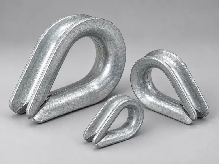Heavy-duty wire rope thimble, US type G414, stainless steel AISI 304